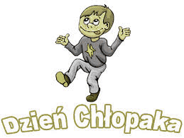 Radosny chłopak z pomarańczowym napisem